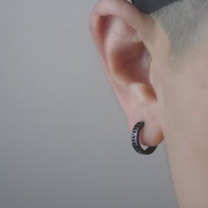 Small Hoop Earrings for Men Women,Personality Punk Hip Hop Earrings